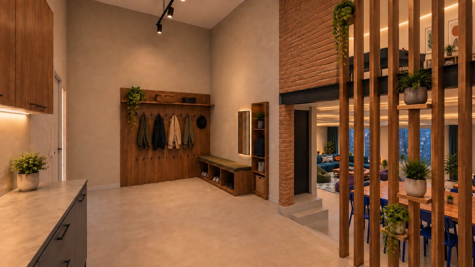 Ieeja un garderobe — iecere pēc remonta